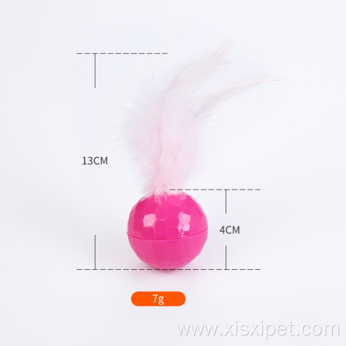 Pet Toy Ball Feather Playing Cat Ball Toy